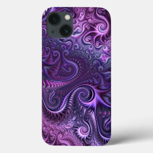 Funda Para iPhone 13 Resumen Lílago colorido y patrón espiral violeta
