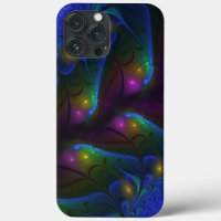 Resumen luminoso colorido de fractal trippy modern
