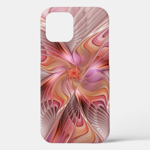 Funda Para iPhone 12 Pro Resumen mariposa colorida Fantasía arte fractal
