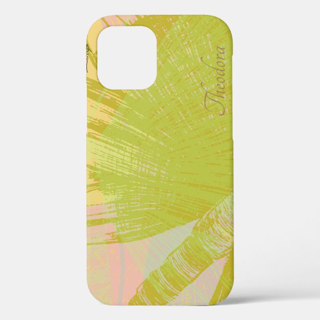 Funda De Case-Mate Para iPhone Resumen mariposa dorada violeta rosada pastel (Reverso )