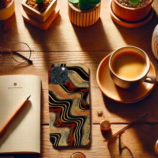 Funda De Case-Mate Para iPhone Resumen masculino de Guay Marrón único moderno (Subido por el creador)