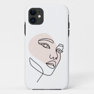 Funda Para iPhone 11 Resumen mínimo de la línea única femenina del art.