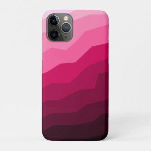 Funda Para iPhone 11 Pro Resumen mínimo de líneas de gradiente magenta rojo