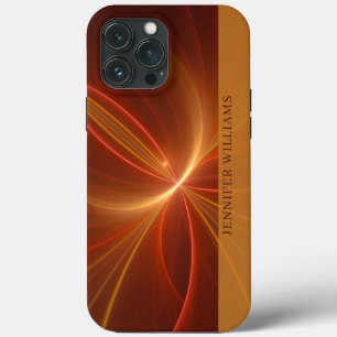 Funda Para iPhone 13 Pro Max Resumen místico Fractal moderno color cálido nombr