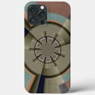 Funda Para iPhone 13 Pro Max Resumen moderno Armonía de color Fractal Art Gráfi