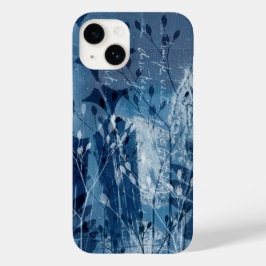Funda Para iPhone 14 De Case-Mate Resumen moderno Cianotipo Azul Botánico