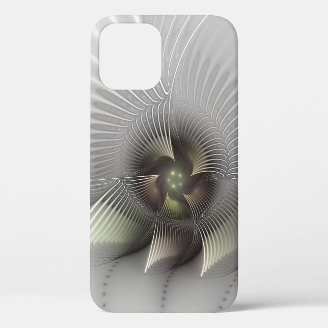 Funda De Case-Mate Para iPhone Resumen moderno Forma 3D Arte Fractal (Reverso )