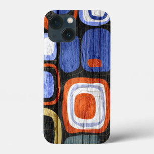 Funda Para iPhone 13 Mini Resumen moderno Pastel Wood look Funda-Mate iPhone