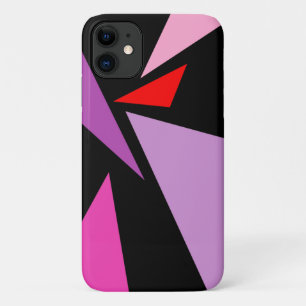 Funda Para iPhone 11 Resumen moderno Sencillo Geométrico Rojo Negro
