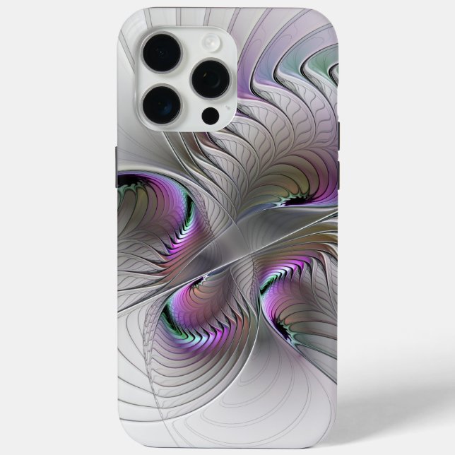 Funda De Case-Mate Para iPhone Resumen moderno Shy Fantasía Figura Arte Fractal (Reverso )