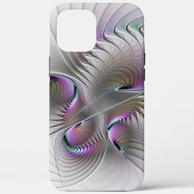 Funda De Case-Mate Para iPhone Resumen moderno Shy Fantasía Figura Arte Fractal (Reverso )