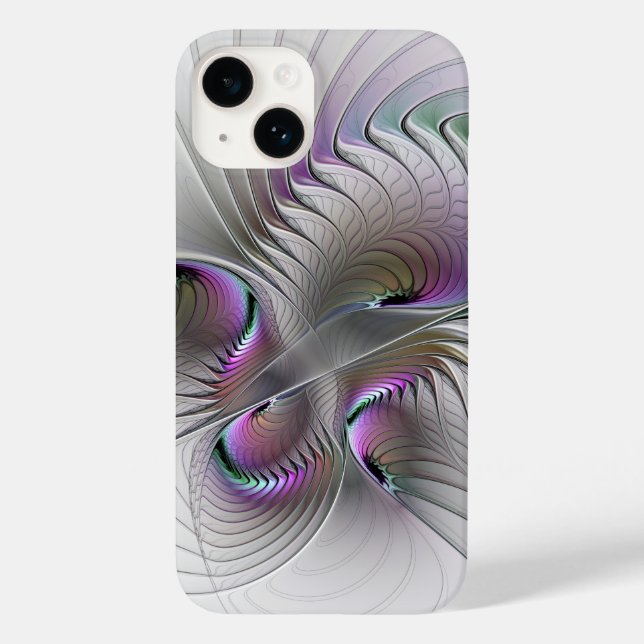 Funda De Case-Mate Para iPhone Resumen moderno Shy Fantasía Figura Arte Fractal (Reverso )