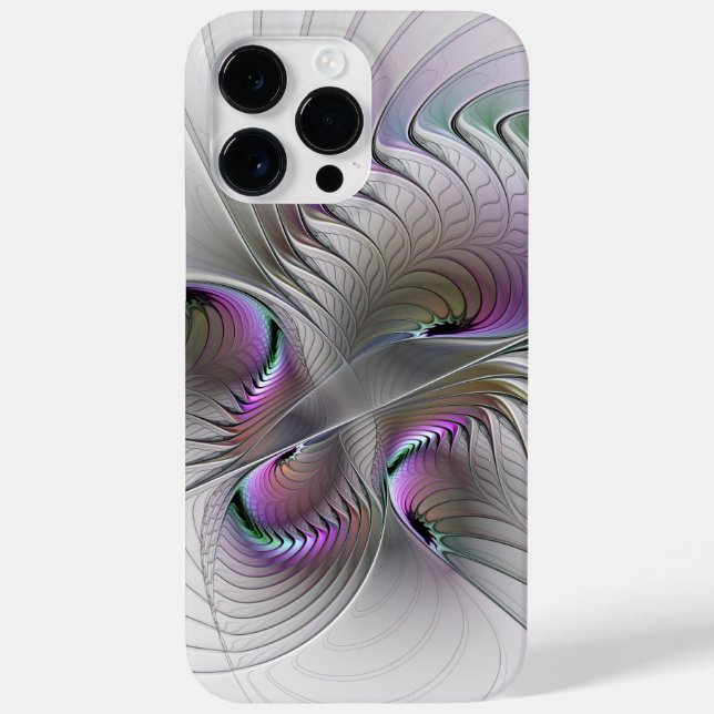 Funda De Case-Mate Para iPhone Resumen moderno Shy Fantasía Figura Arte Fractal (Reverso)
