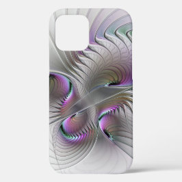 Funda Para iPhone 12 Resumen moderno Shy Fantasía Figura Arte Fractal