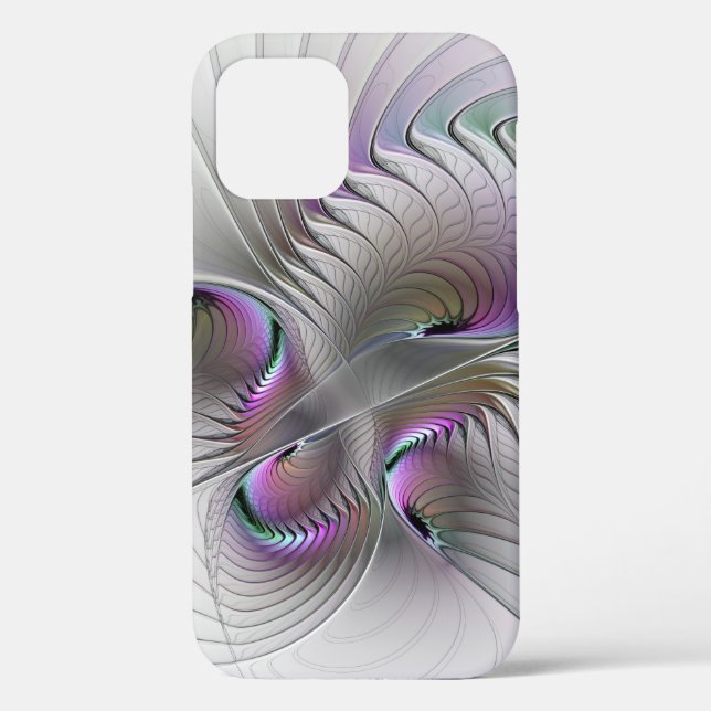 Funda De Case-Mate Para iPhone Resumen moderno Shy Fantasía Figura Arte Fractal (Reverso )