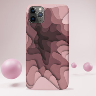 Funda Para iPhone 11 Pro Max Resumen moderno simple Rosa rosa elegante