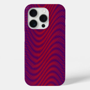 Funda Para iPhone 15 Pro Resumen moderno y Guay Efecto moiré morado y rojo