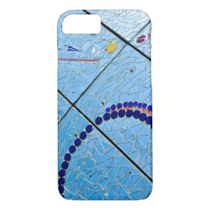 Funda Para iPhone 8/7 Resumen Mosaico Espejo Azul