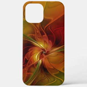 title_seo2 Resumen Naranja rojo Brown Flor de arte fractal ve