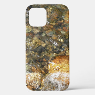 Funda Para iPhone 12 Resumen natural de guijarros rojos marrones y gris