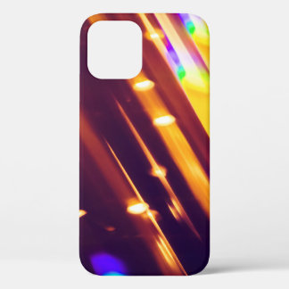 Funda Para iPhone 12 Resumen Navidad Brillos de oro o luces purpurinas.