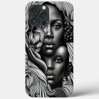 Resumen negro y blanco de mujeres afroamericanas