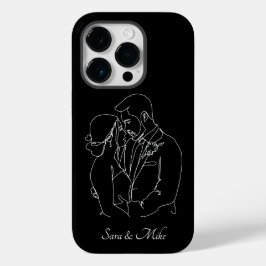 Funda Para iPhone 14 Pro De Case-Mate Resumen Pareja de líneas de arte , Boho Moda