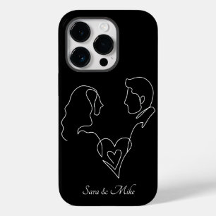 Funda Para iPhone 14 Pro De Case-Mate Resumen Pareja de líneas de arte , Boho Moda
