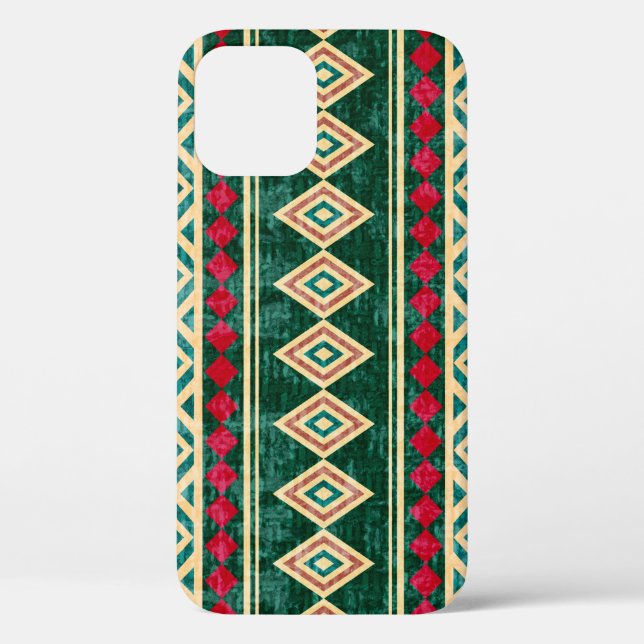 Funda De Case-Mate Para iPhone Resumen Patrón de estilo geométrico africano (Reverso )