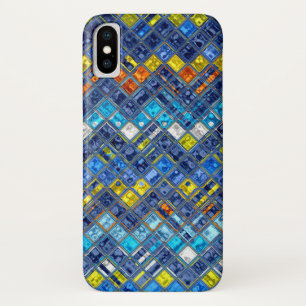 Funda Para iPhone X Resumen Patrón de vidrio manchado de mosaico