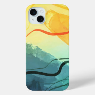 Funda Para iPhone 15 Mini Resumen Patrón elegante de pintura de color mezcla