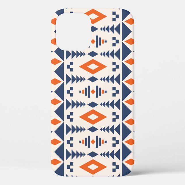 Funda De Case-Mate Para iPhone Resumen Patrón geométrico azteca, sin costuras. (Reverso )