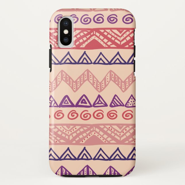 Funda De Case-Mate Para iPhone Resumen Patrón tribal (Reverso)