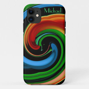 iPhone 11 Resumen Personalizado colorido rostro Funda para i