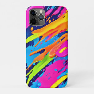Funda Para iPhone 11 Pro Resumen Pinceles de Neon Pinceladas Arte Esplash