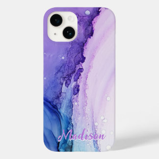 Funda Para iPhone 14 De Case-Mate Resumen púrpura moderno personalizado