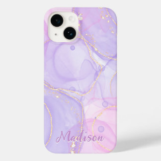 Funda Para iPhone 14 De Case-Mate Resumen púrpura moderno personalizado