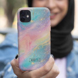 Funda Para iPhone 15 Resumen Purpurina Pastel patrón sin soldadura