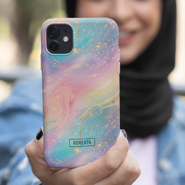 Funda De Case-Mate Para iPhone Resumen Purpurina Pastel patrón sin soldadura (Subido por el creador)