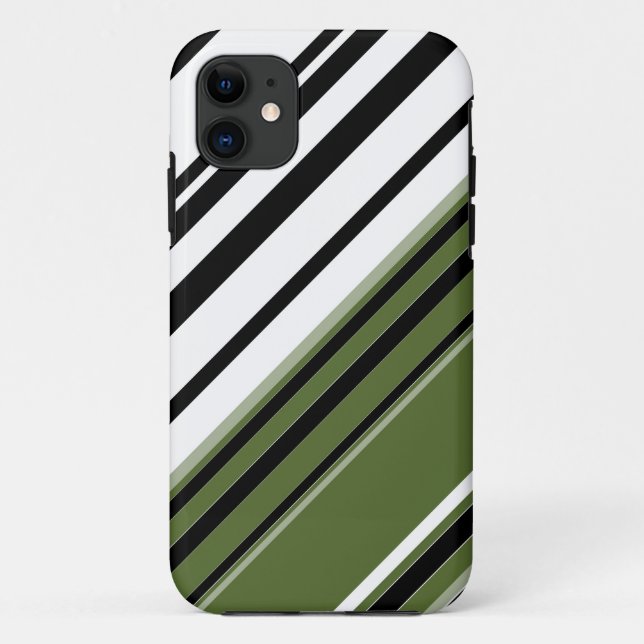 Funda De Case-Mate Para iPhone Resumen retro a rayas del artículo 3 (Reverso)