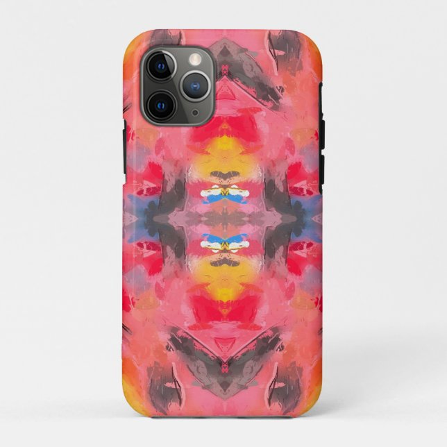 Funda De Case-Mate Para iPhone Resumen rosa Kaleidoscopio (Reverso)