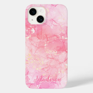 Funda Para iPhone 14 De Case-Mate Resumen rosa moderno personalizado