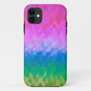 Funda Para iPhone 11 Resumen rosa y azul pastel