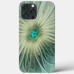 Funda Para iPhone 13 Pro Max Resumen Sage Green Fantasy Flower Fractal Art