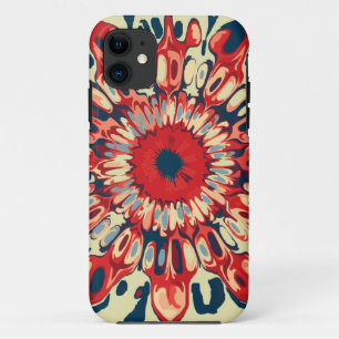 Funda Para iPhone 11 Resumen SUN FLOWER - azul rojo + tu trasero.