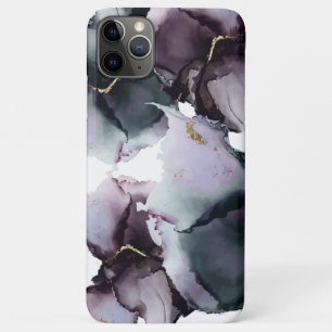 Funda Para iPhone 11 Pro Max Resumen Tinta Alcohólica Dusty Lilac Verde azulado