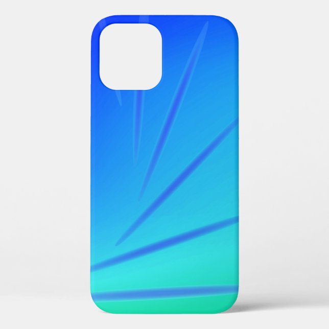 Funda De Case-Mate Para iPhone Resumen verde y azul (Reverso )