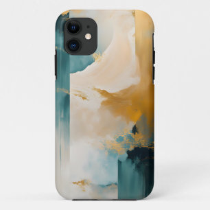 Funda Para iPhone 11 Resumen verde y oro #5