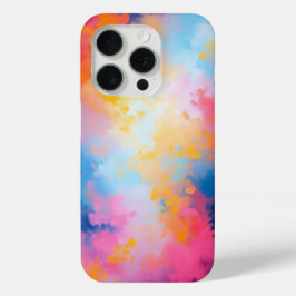 Funda Para iPhone 15 Pro Resumen vibrante - Rosa negrita