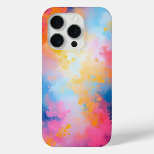 Funda Para iPhone 15 Pro Resumen vibrante - Rosa negrita